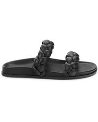 Splendid Synthetic Nina Braided Flat Sandals in Black Womens Shoes Flats and flat shoes Flat sandals 