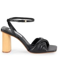 Saks Fifth Avenue - Leather Block Heel Sandals - Lyst
