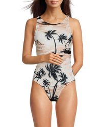 Palm Angels - Hawaiian Dream One-Piece Print Swimsuit - Lyst