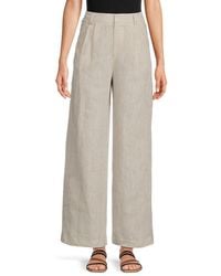 Saks Fifth Avenue - Pleated 100% Linen Classic Fit Trousers - Lyst