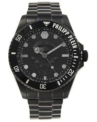 Philipp Plein - The Skull Diver 44mm Ip Black Stainless Steel Bracelet Watch - Lyst
