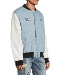 RTA - Marty Denim Bomber Jacket - Lyst