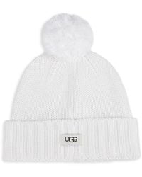 UGG - Cuff Knit Beanie With Yarn Pom - Lyst
