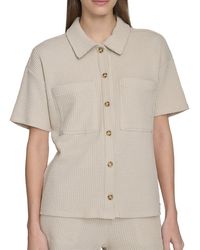 Andrew Marc - Waffle Knit Shirt - Lyst