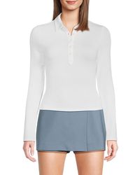 Rag & Bone - Lea Long-Sleeve Polo Shirt - Lyst