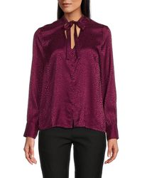ecru - Tie Neck Shirt - Lyst