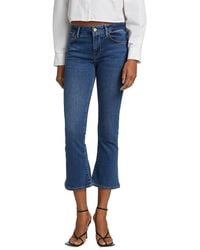 FRAME - Le Crop Mini Boot High-Rise Stretch Boot-Cut Jeans - Lyst