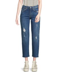 Boyish - Tommy High Rise Distressed Straight Jeans - Lyst