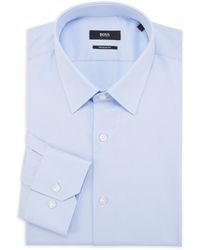 New Hugo Boss white shirt slim fit cotton business formal suit 16 16.5 17 17.5 