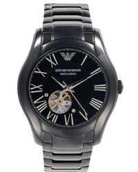 Emporio Armani 43mm Black Stainless Steel Automatic Bracelet Watch
