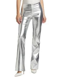 Alice + Olivia - Olivia Faux Leather Fit Flare Pant - Lyst