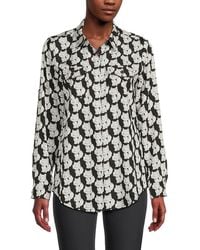 Karl Lagerfeld - Printed Roll-Sleeve Shirt - Lyst