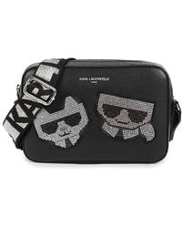 Karl Lagerfeld - Maybelle Faux Leather Camera Crossbody Bag - Lyst