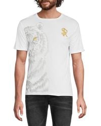 Stefano Ricci - Tiger Logo Cotton-Modal T-Shirt - Lyst