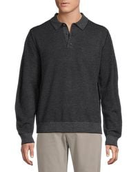 Vince - Birdseye Merino Wool Polo Sweater - Lyst