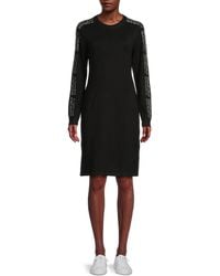 DKNY - Logo A-Line Knee-Length Dress - Lyst