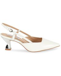 Saks Fifth Avenue - Point Toe Leather Slingback Pumps - Lyst