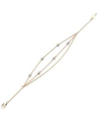 Nephora 14k Yellow Gold & Diamond Multi-strand Bracelet - Metallic