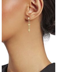 Saks Fifth Avenue 14k Gold & 0.17 Tcw Diamond Drop Earrings - Natural