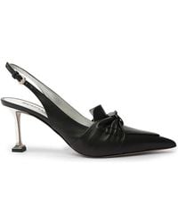 SCHUTZ SHOES - Fiorella Mid 75Mm Leather Stiletto Pumps - Lyst