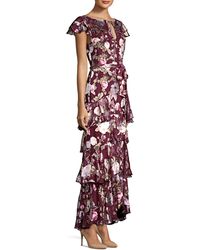 Alice + Olivia Jenny Flutter-sleeve Ruffle Dress - Red