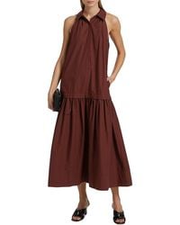 A.L.C. - A. .C. Vera Cotton Drop-Waist Midi-Dress - Lyst