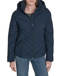 Tommy Hilfiger - Chevron-Quilted Hooded Puffer Jacket - Lyst