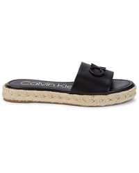 calvin klein raffia sandals