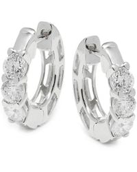 Badgley Mischka - 14K & 0.95-1.11 Tcw Lab-Grown Diamond Hoop Earrings/4Mm - Lyst