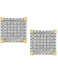 Esquire - 18k Goldplated Sterling Silver & Cubic Zirconia Stud Earrings - Lyst