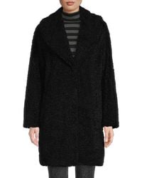 Donna Karan Reversible Quilted Faux Fur Coat in Natural | Lyst Canada