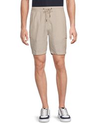 Saks Fifth Avenue - Linen-blend Cargo Drawstring Shorts - Lyst