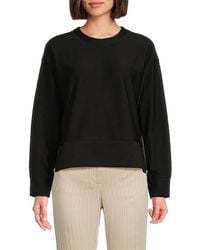 DKNY - Rib-Knit Sweatshirt - Lyst