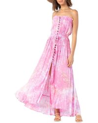 Tiare Hawaii - Ryden Strapless Tie Dye Cover Up Dress - Lyst