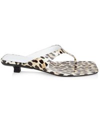BY FAR Lopez Leopard-print Leather Sandals in Leopard Print (Brown 