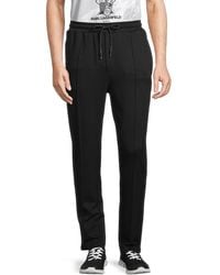 Karl Lagerfeld Front Seam Track Trousers - Black