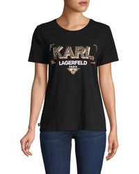Karl Lagerfeld Marquee Karl Tee - Black