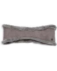 ugg reversible leather & shearling headband
