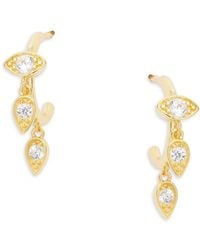 Shashi - Kiara 14k Goldplated & Cubic Zirconia Drop Earrings - Lyst
