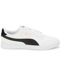 PUMA Shuffle Leather Sneakers - White