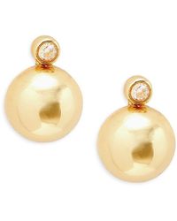 Kate Spade - Goldtone & Cubic Zirconia Spherical Stud Earrings - Lyst