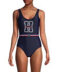 tommy hilfiger flag one piece swimsuit