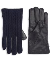 Saks Fifth Avenue - Collection Leather & Wool Gloves - Lyst
