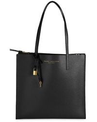 Marc Jacobs Grind Leather Tote - Black