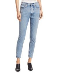 redone comfort stretch high rise ankle crop