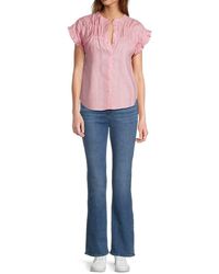 Saks Fifth Avenue - 100% Linen Smocked Shirt - Lyst