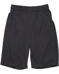 Acne Studios Smocked Cotton Shorts - Black
