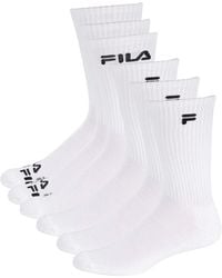 Fila 6-pack Logo Crew Socks - White
