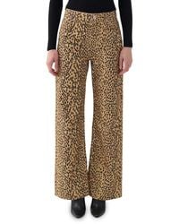 Nocturne - Leopard Print Regular Fit Jeans - Lyst