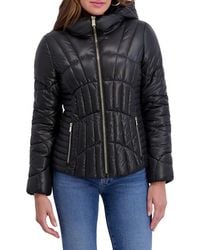 Kensie - Cire Quilted Hood Puffer Jacket - Lyst